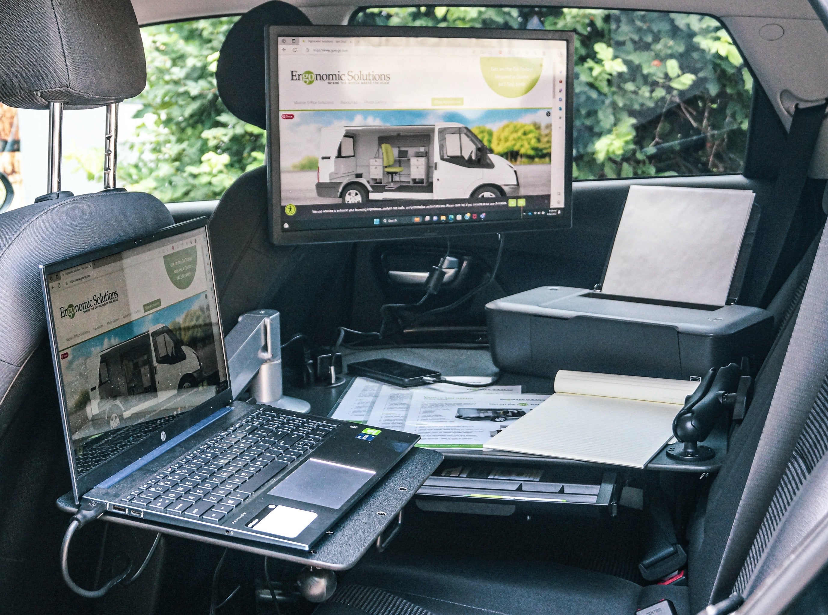 CarGo Desk - Ergonomic Back Seat Car Desk with Articulating Arm