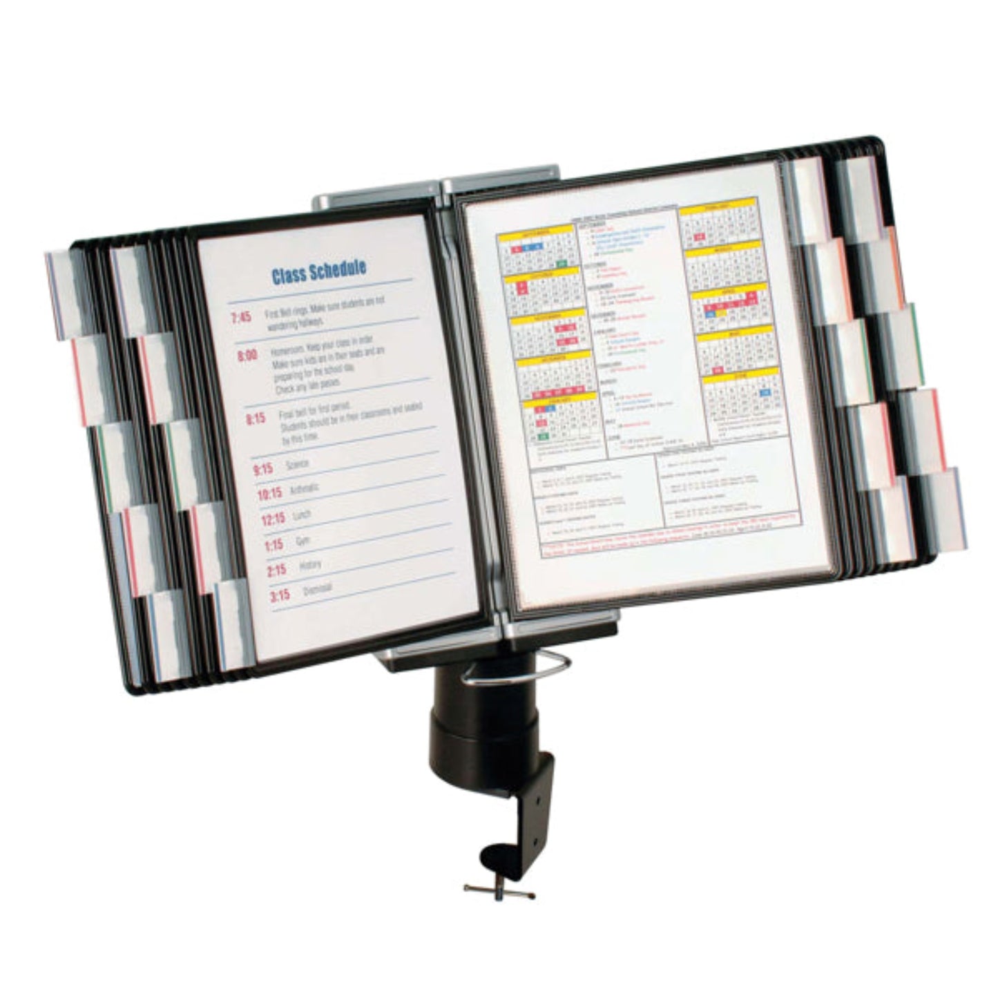 Desk Clamp Reference Organizer (10 Panel)