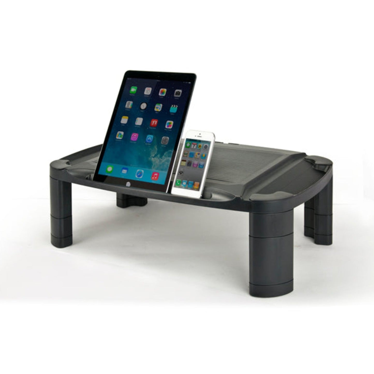 Extra Wide Professional Monitor/Printer Stand with Smart Device Slot